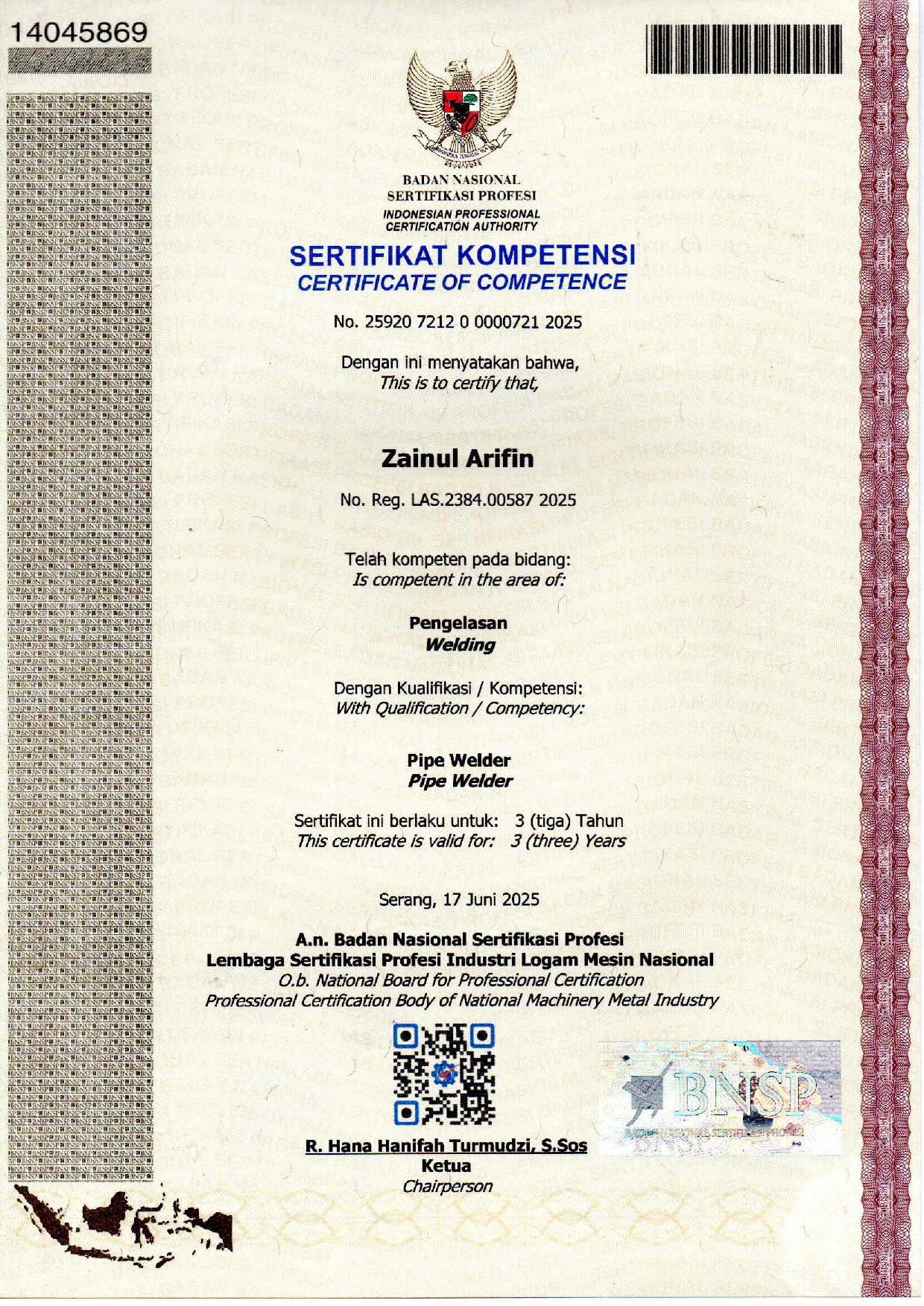 Welder 6G - Zainul Arifin